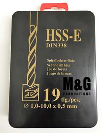 contenitore nero di metallo di rifinitura dell'oro dei taglienti del grossista 19PCS ed imballaggio di plastica di Rosa